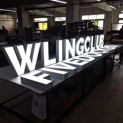 Άσπρη επιφάνεια Frontlit σημαδιών επιστολών επιστροφής καναλιών ανοξείδωτου χρώματος ακρυλική