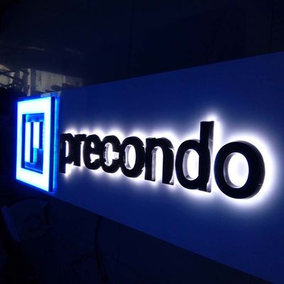 Διαφανή ακρυλικά αναδρομικά φωτισμένα σημάδια 40cm επιστολών Shopfront για τις επιχειρήσεις