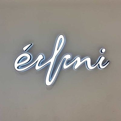 το τρισδιάστατο φωτισμένο εσωτερικό λογότυπο υπογράφει την επιστολή για το μαγαζί λιανικής πώλησης CE ROHS UL