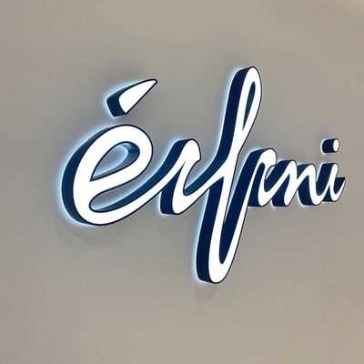 το τρισδιάστατο φωτισμένο εσωτερικό λογότυπο υπογράφει την επιστολή για το μαγαζί λιανικής πώλησης CE ROHS UL