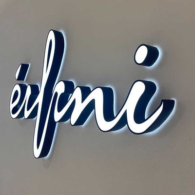 το τρισδιάστατο φωτισμένο εσωτερικό λογότυπο υπογράφει την επιστολή για το μαγαζί λιανικής πώλησης CE ROHS UL