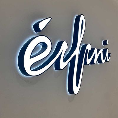 το τρισδιάστατο φωτισμένο εσωτερικό λογότυπο υπογράφει την επιστολή για το μαγαζί λιανικής πώλησης CE ROHS UL