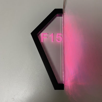 Εξατομικευμένο διαμέρισμα τρισδιάστατο RGB RGBW πορτών φως αριθμού επάνω στο σημάδι σπιτιών