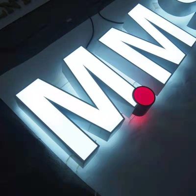 τρισδιάστατο ανοξείδωτου επιστολών CE ROHS συστημάτων σηματοδότησης επιχειρησιακού Shopfront λογότυπων οδηγημένο σημάδι
