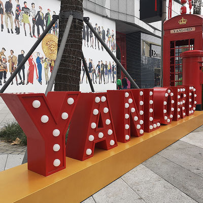 Υπαίθρια φωτισμένη γιγαντιαία ηλεκτρολυτική επιμετάλλωση φω'των επιστολών σκηνών