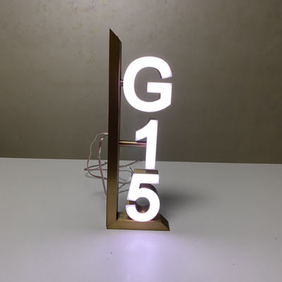 Η αναμμένη διεύθυνση μετάλλων 304 επιστολών ανοξείδωτου υπογράφει γυαλισμένος βουρτσισμένος