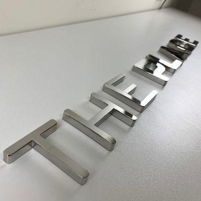 Customzied καταστημάτων μπροστινό ασημένιο σημάδι αναδρομικά φωτισμένο FrontLit επιστολών καθρεφτών τρισδιάστατο