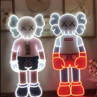 Φως 175mm 190mm σημαδιών νέου συνήθειας σχεδίου KAWS μόδας