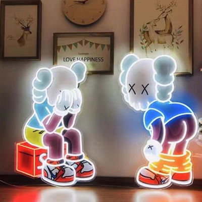 Φως 175mm 190mm σημαδιών νέου συνήθειας σχεδίου KAWS μόδας